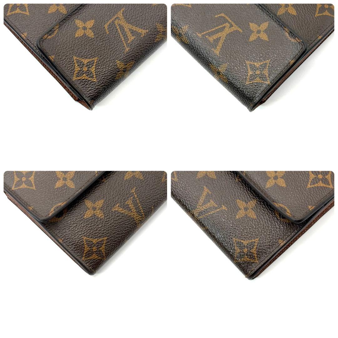 良品 ルイヴィトン モノグラム ポルトフォイユ サラ 財布 茶色 10カード .