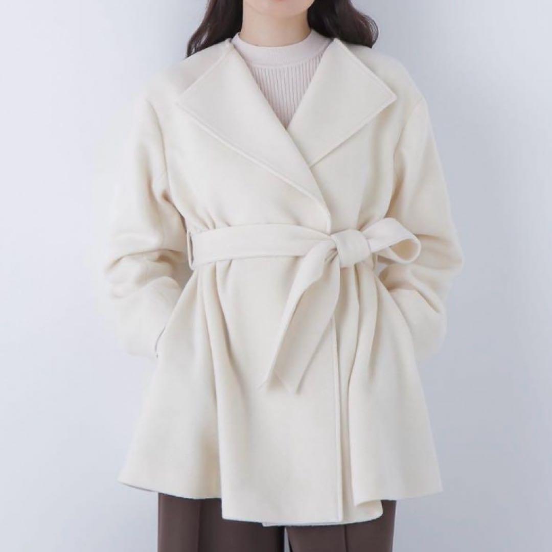 NATURAL BEAUTY BASIC ベルテッドミディコート　S