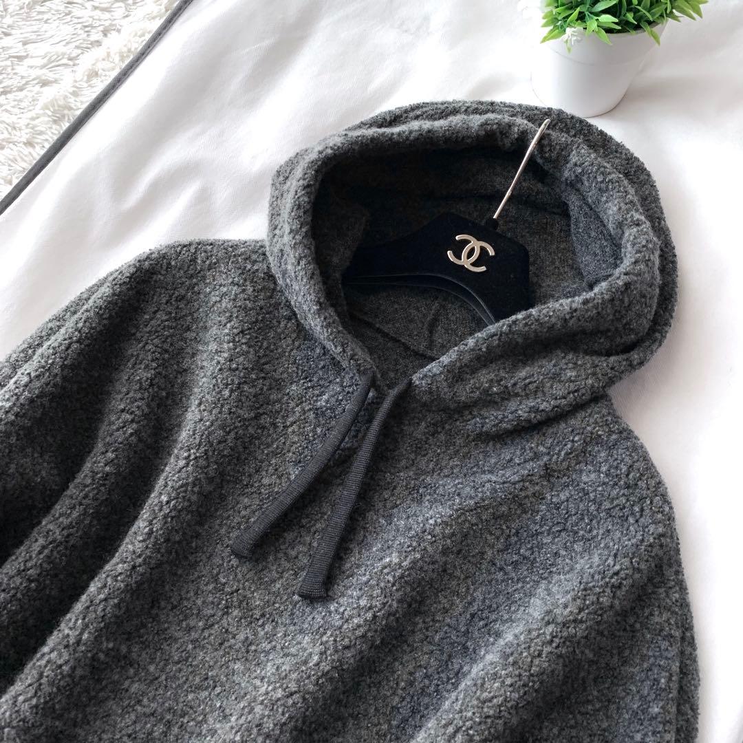 新品同様‼️ Leilian WHITE LABELフード付き ふんわりワンピース