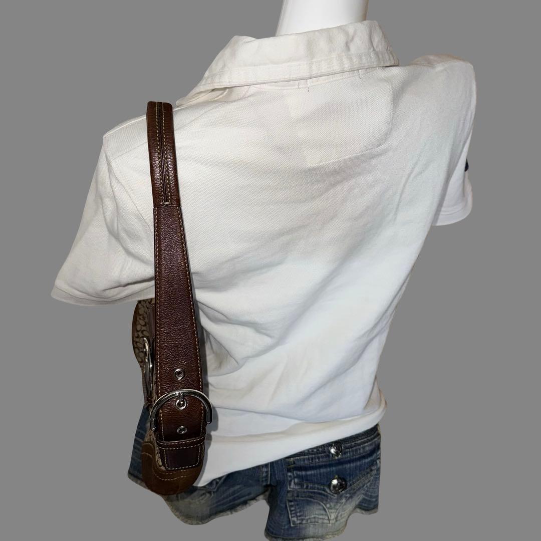 00s ラルフローレン ビッグポニー ポロシャツ y2k ホワイト白 平成ギャル