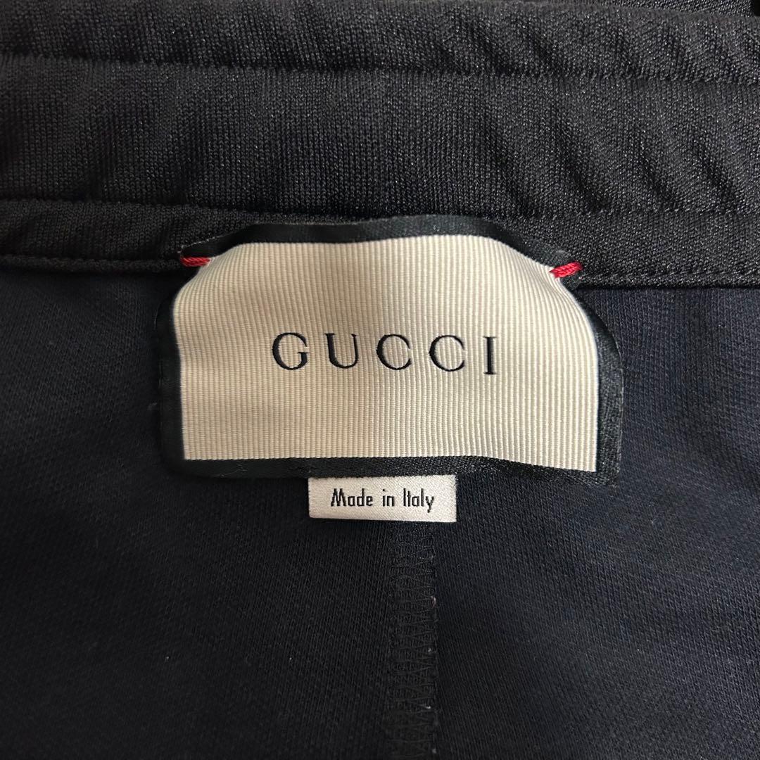 美品　GUCCI グッチ　テクニカルハーフパンツ　サイドライン　ブラック　綿