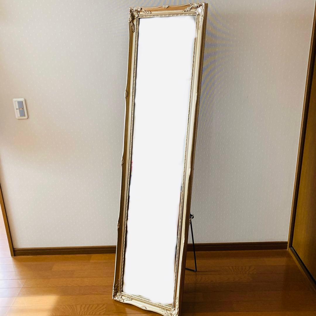 B-COMPANY アンティーク調全身鏡　ロココ調