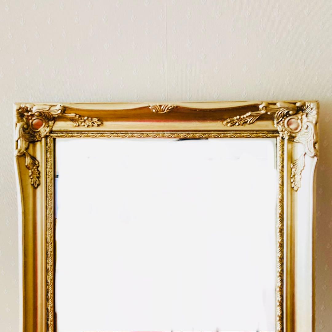 B-COMPANY アンティーク調全身鏡　ロココ調