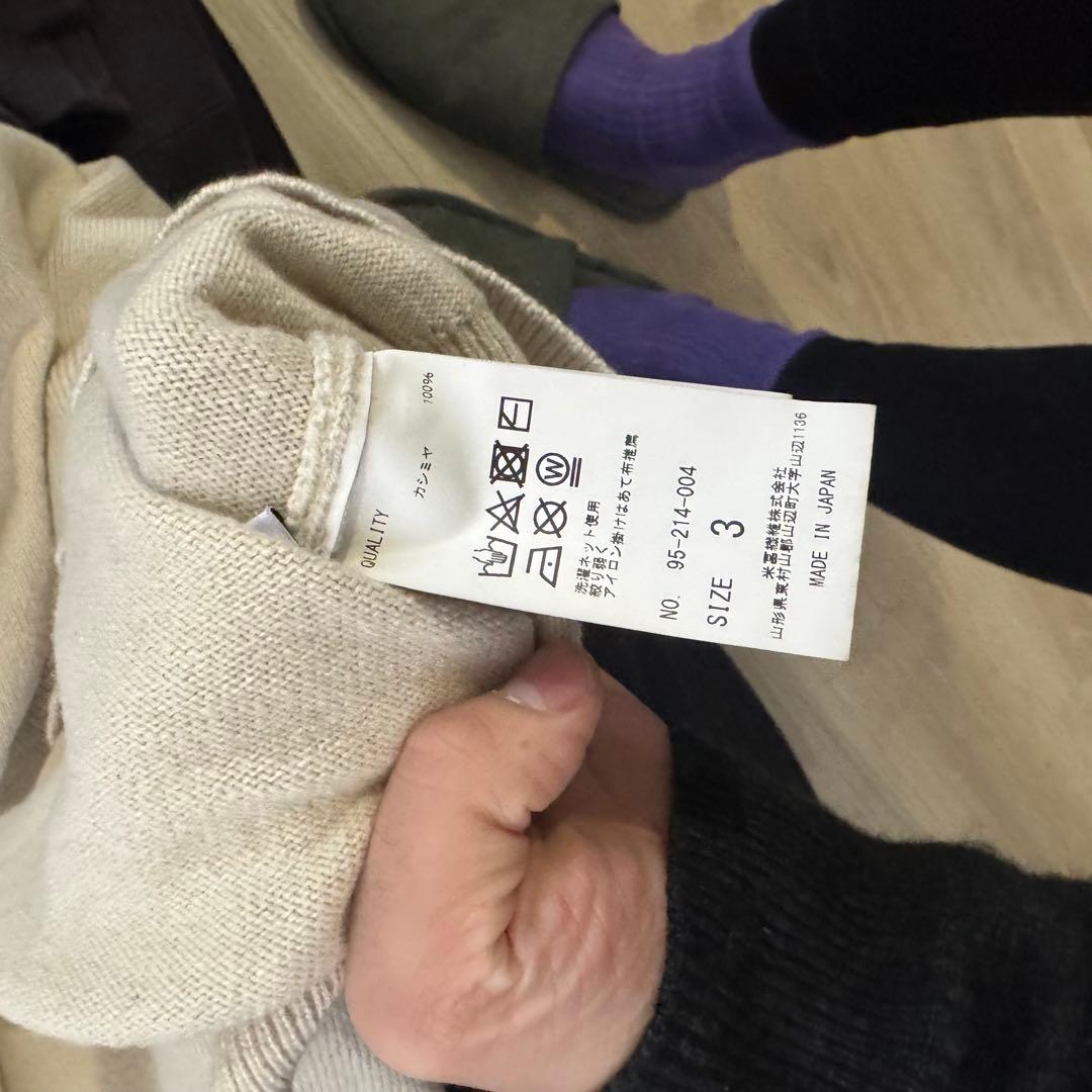 トップス YONETOMI RIGID CASHMERE SWEATER size3