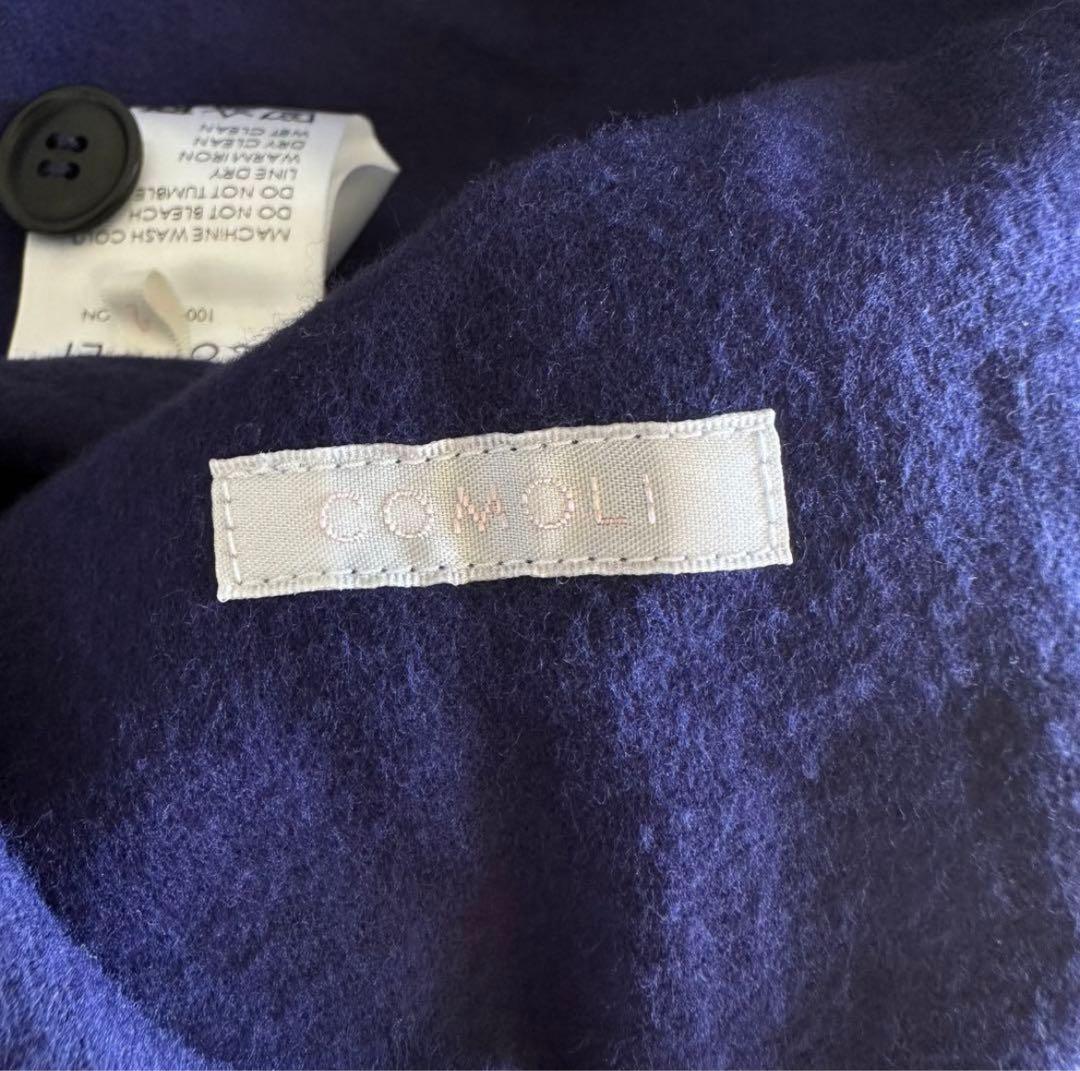 COMOLI　コットンネルワークジャケット Loyal Blue