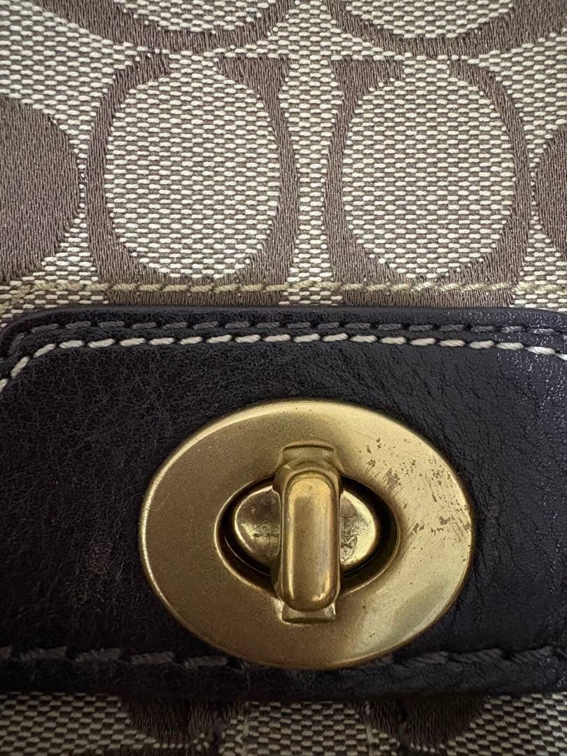 COACH コーチ レディース ハンドバッグ シグネチャー柄 シルクスカーフ付き