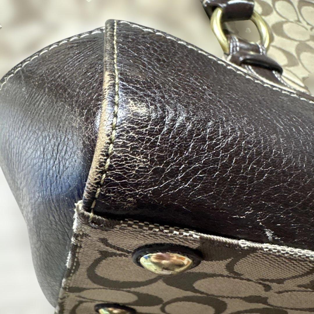 COACH コーチ レディース ハンドバッグ シグネチャー柄 シルクスカーフ付き