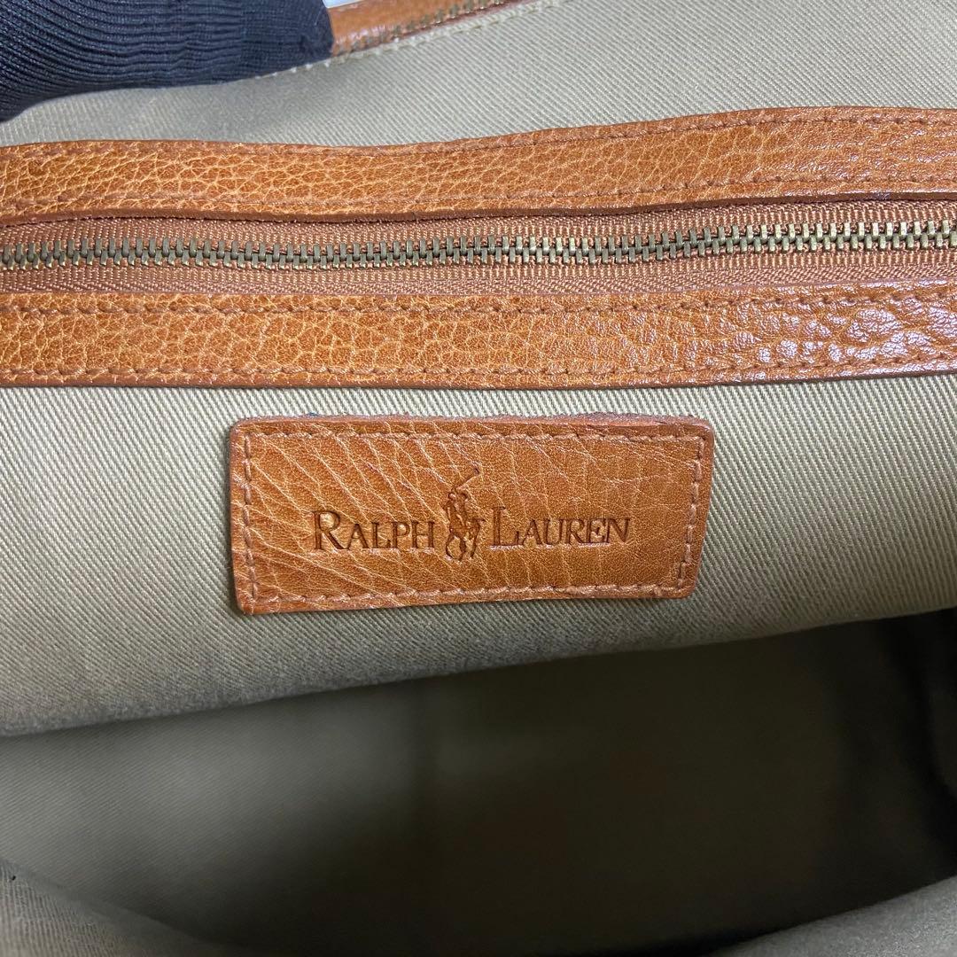 極美品 ポロラルフローレン オールレザー ビジネスバッグ 2way ブラウン