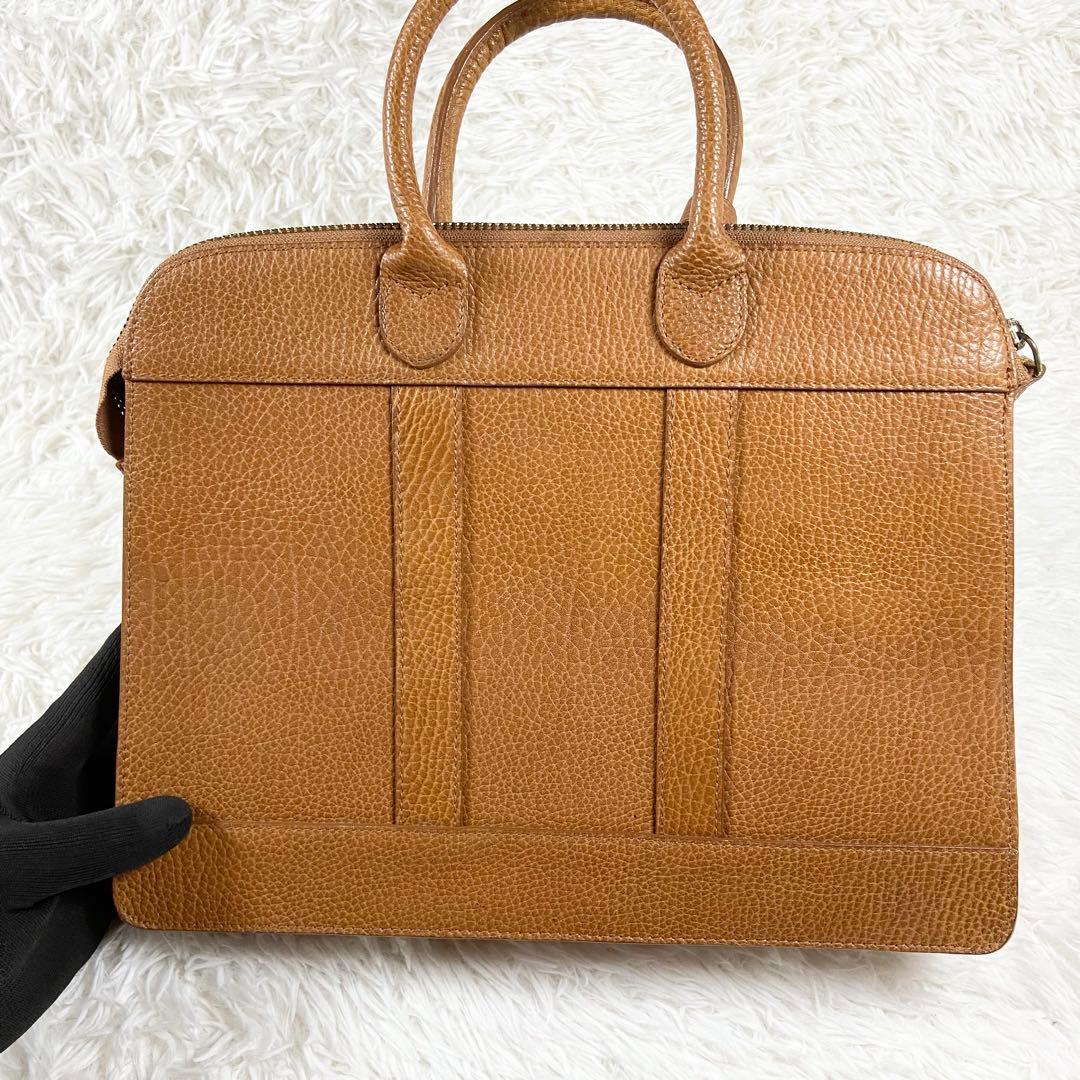 極美品 ポロラルフローレン オールレザー ビジネスバッグ 2way ブラウン