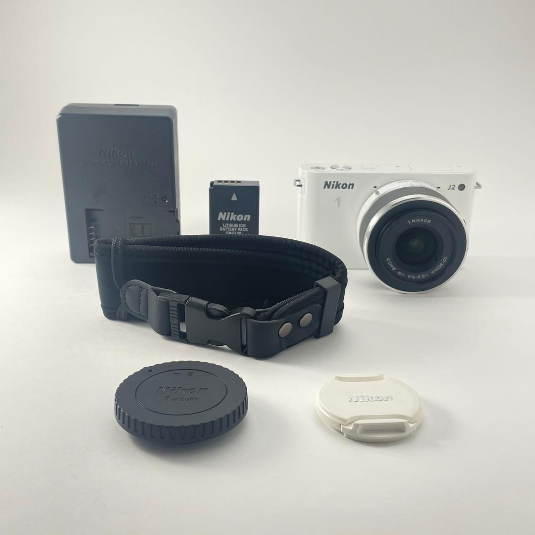 【ショット数2000・返品保証】Nikon1 J2 ホワイト レンズキット