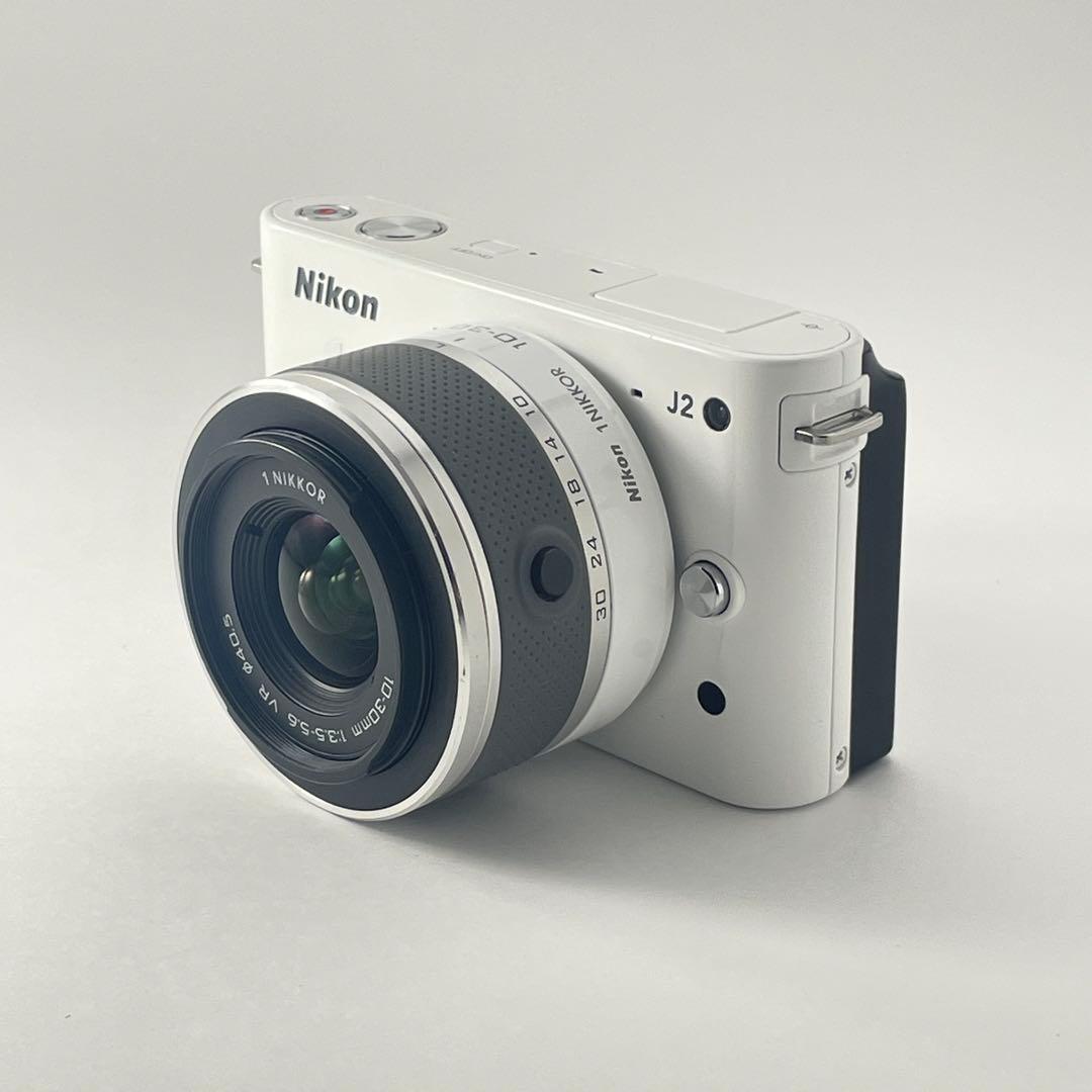 【ショット数2000・返品保証】Nikon1 J2 ホワイト レンズキット