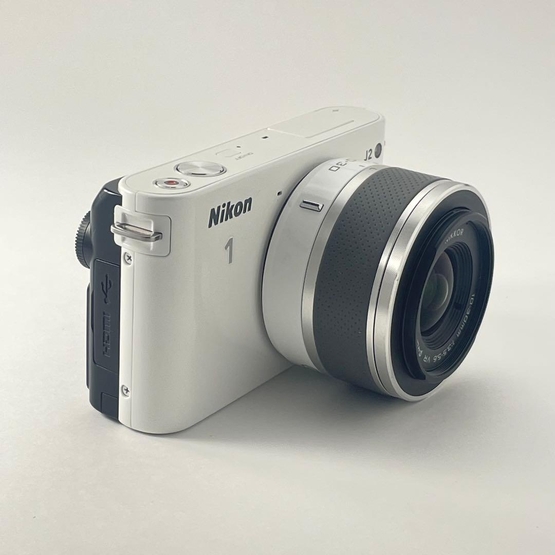 【ショット数2000・返品保証】Nikon1 J2 ホワイト レンズキット