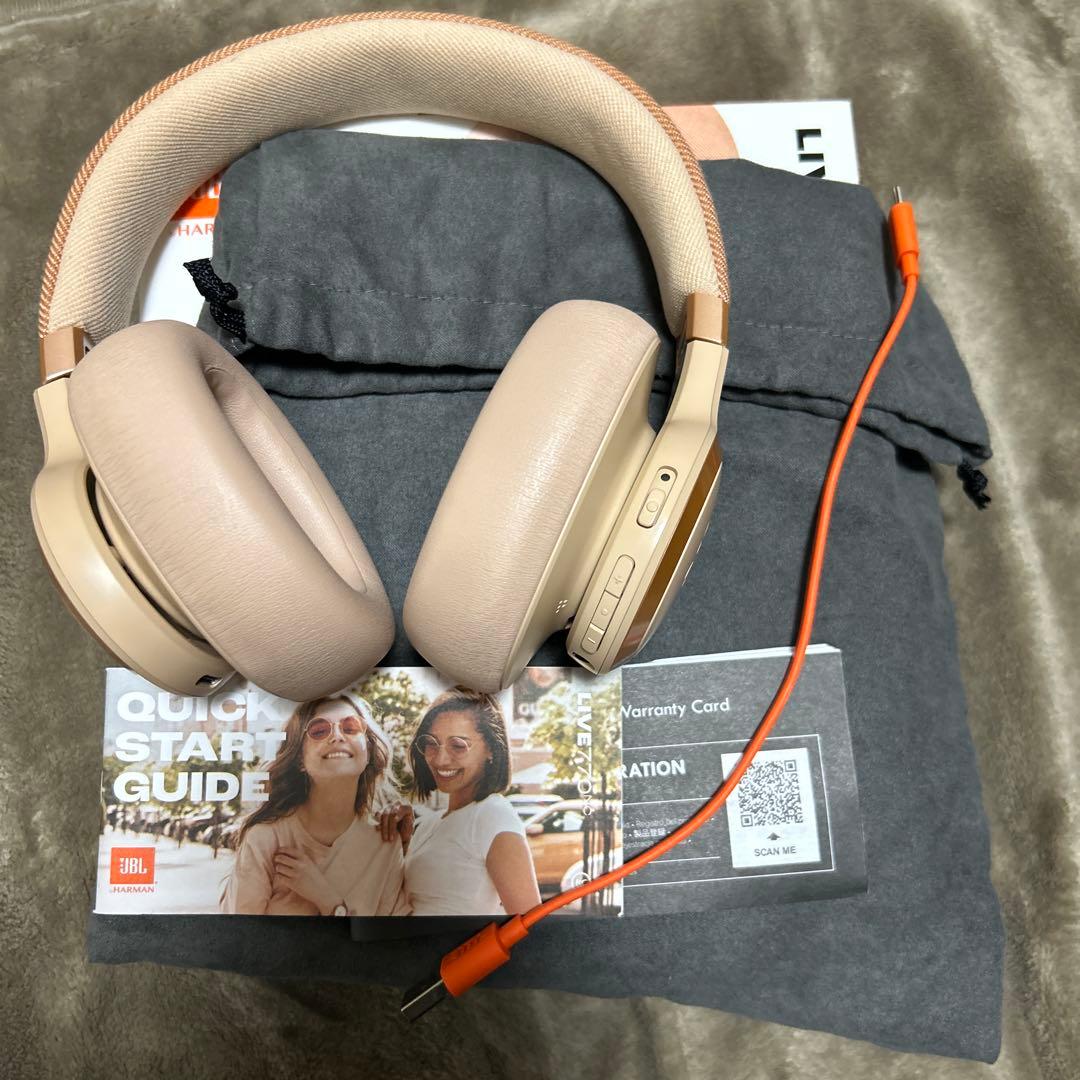 JBL LIVE 770NC ワイヤレスヘッドホン ベージュ