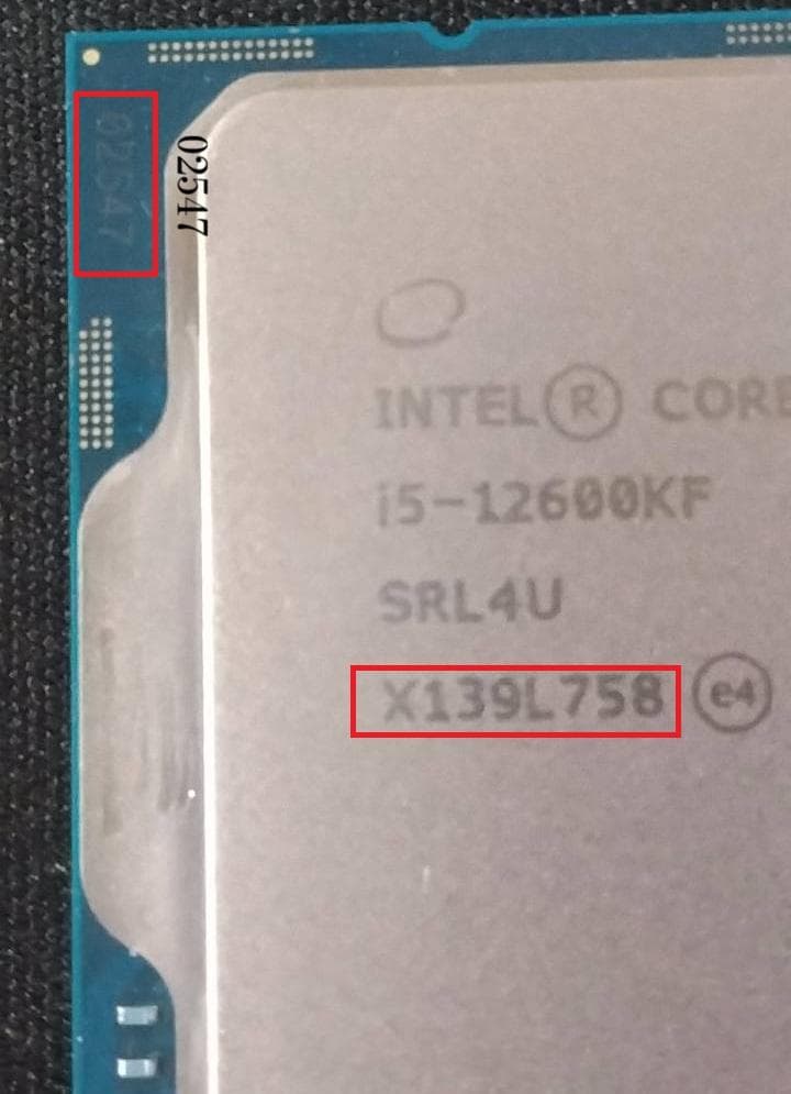 CPU Intel Core i5-12600KF 12th Gen CPU