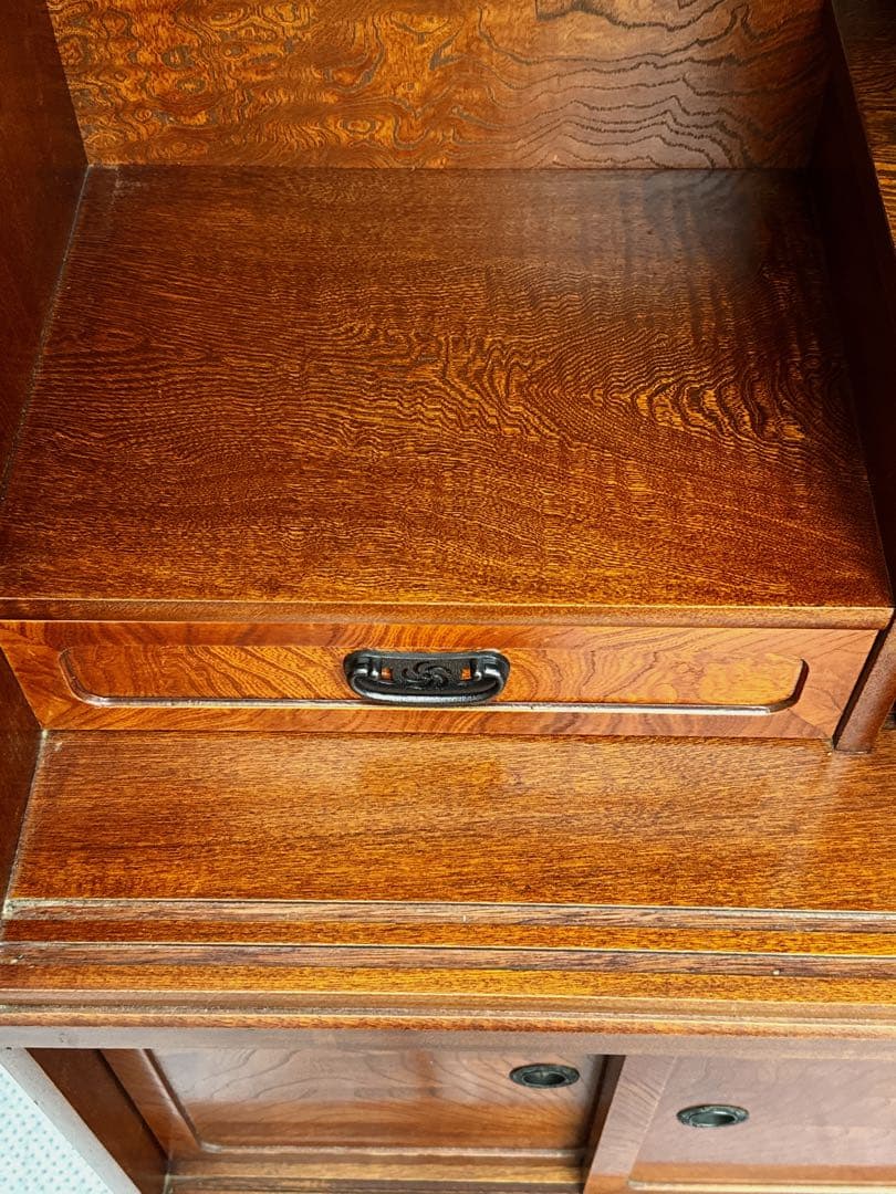 【美品】茶箪笥　昭和レトロ　箪笥　飾り棚　カップボード　茶室棚