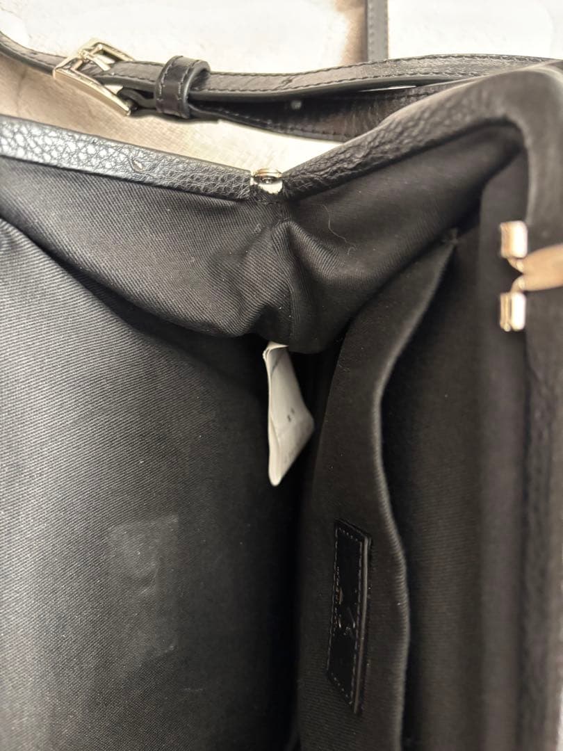 ワイズ　y's がま口　レザー ショルダーバッグ