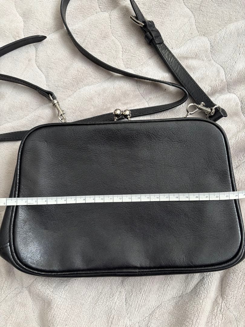 ワイズ　y's がま口　レザー ショルダーバッグ