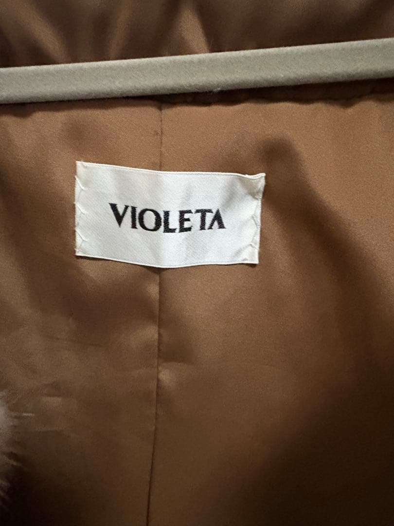 VIOLETA ブラウン ファーコート Lサイズ