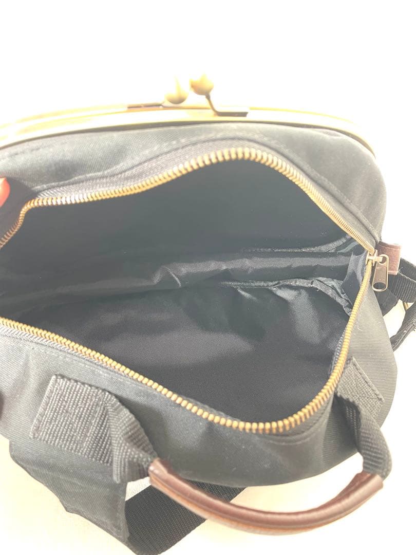 AYANOKOJI BLACK LABEL アヤノコウジ がま口 ボディバッグ黒