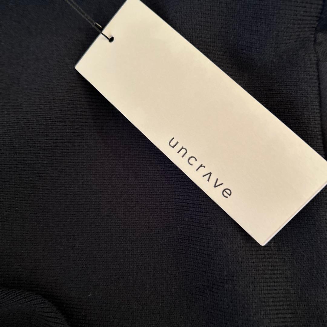 値下【uncrave】新品タグ付き　ダークネイビー ニットコンビワンピース