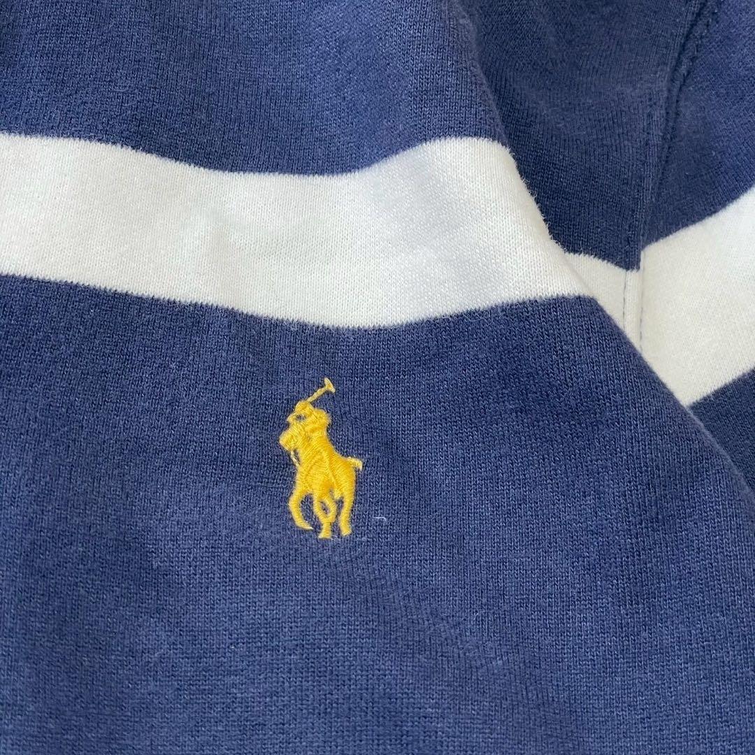 【現行】ポロラルフローレン シャツ ラガーシャツ ボーダー 常田大希 裏起毛 M