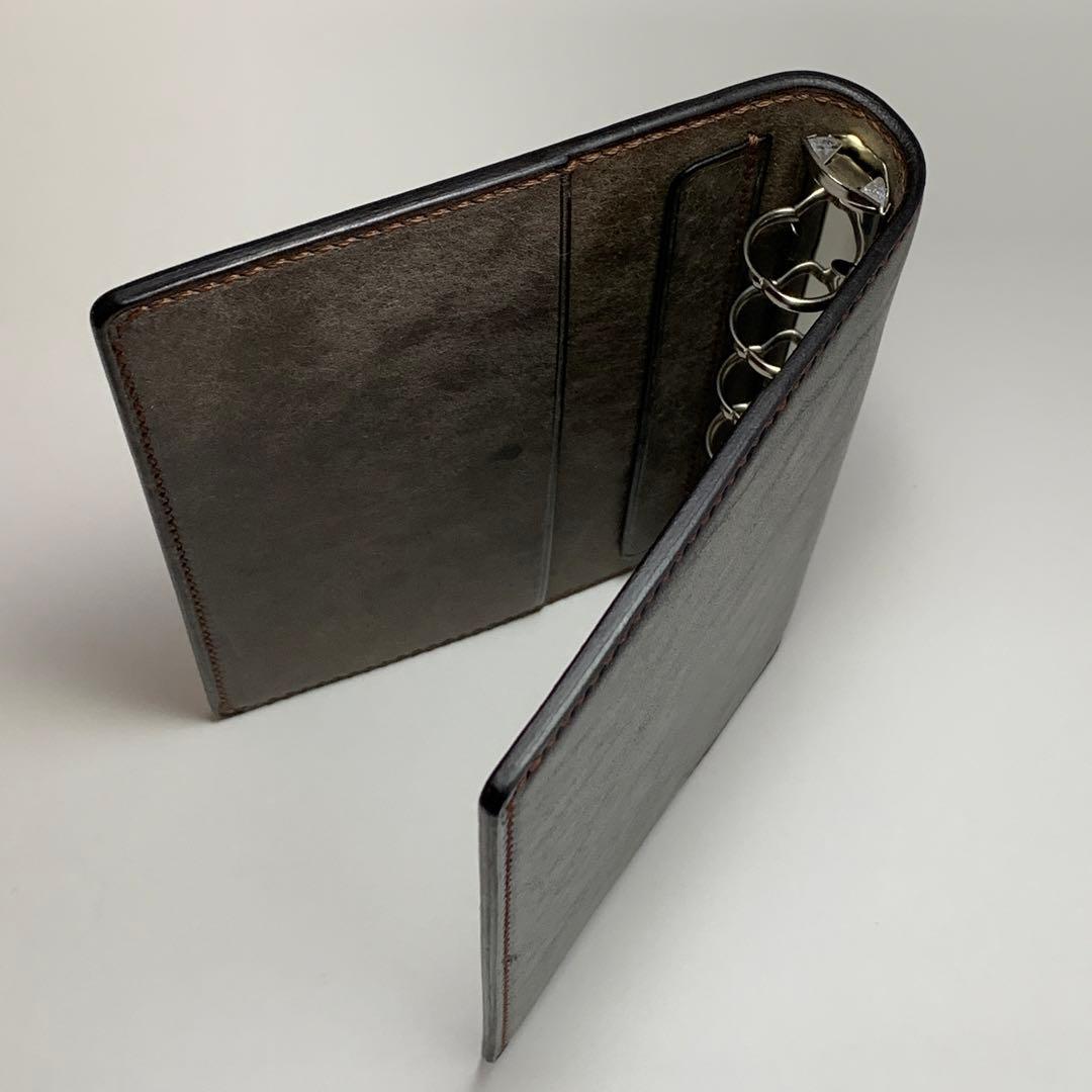 本革総手縫イタリアンレザーミニ6システム手帳ポケットペンホルダー付(マルゴー等)