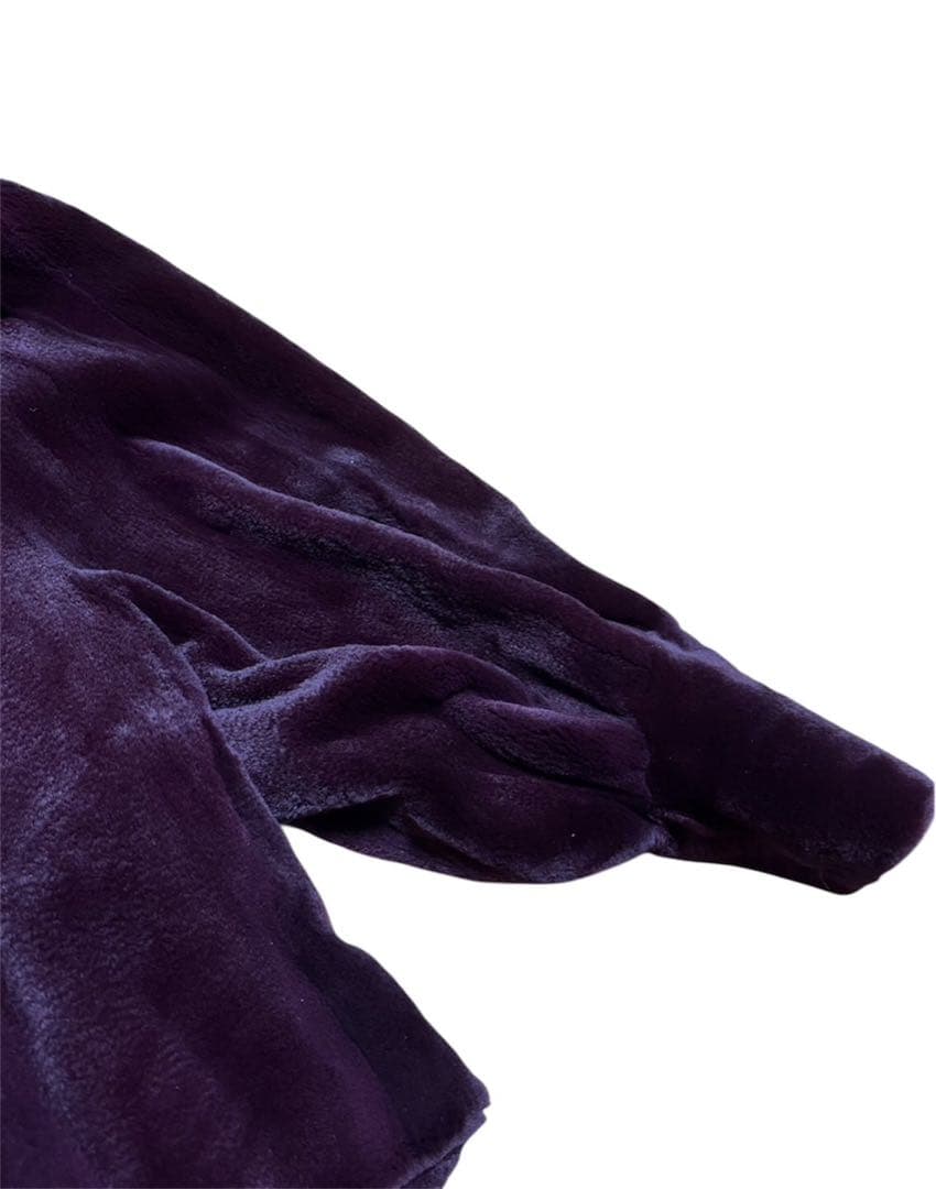 エンバ　EMBA 毛皮　ホワイトミンク Mサイズ　ワインレッド系　ファーコート