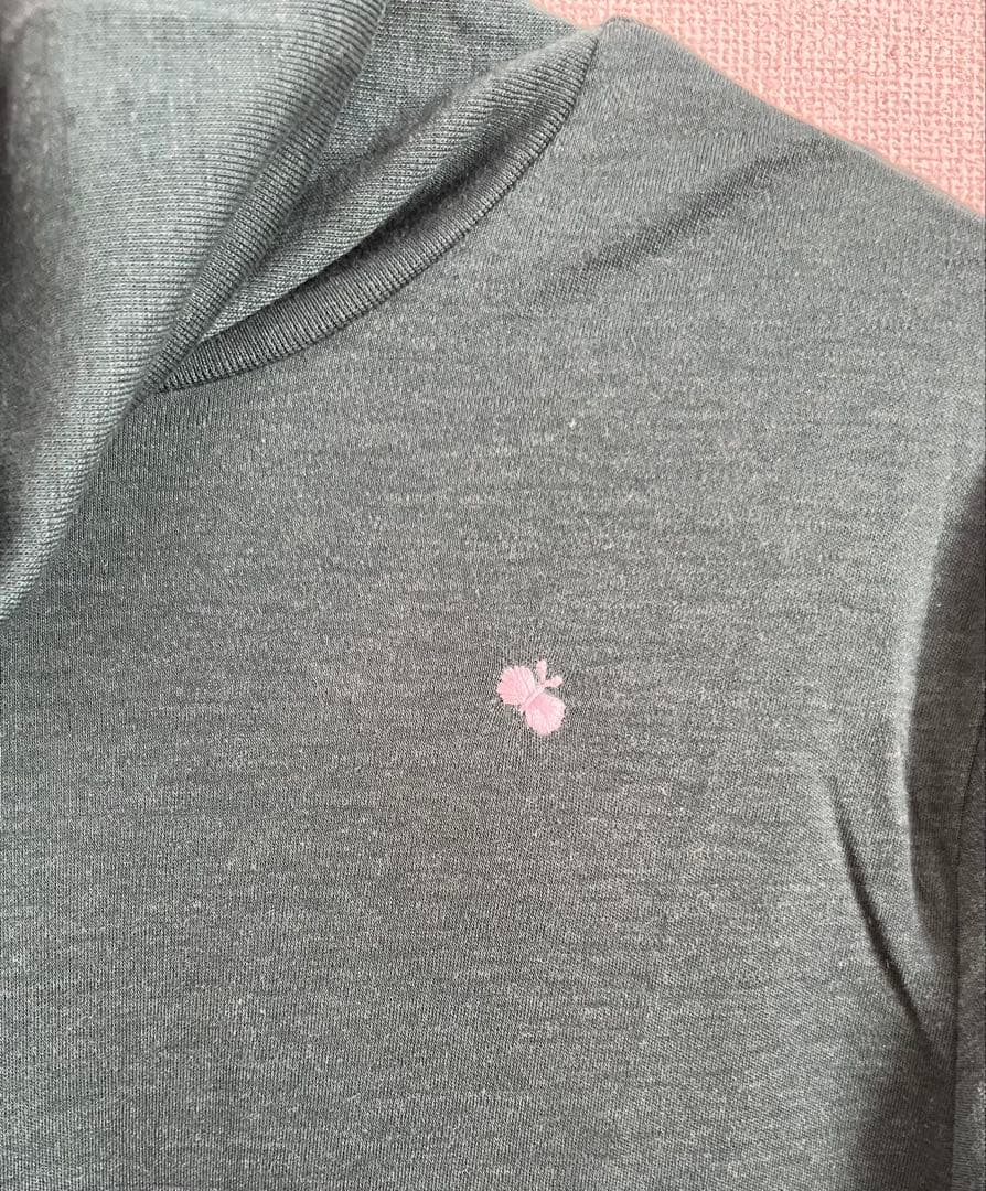 ミナペルホネン pleasant リヨセル　タートル　カットソー　グリーン