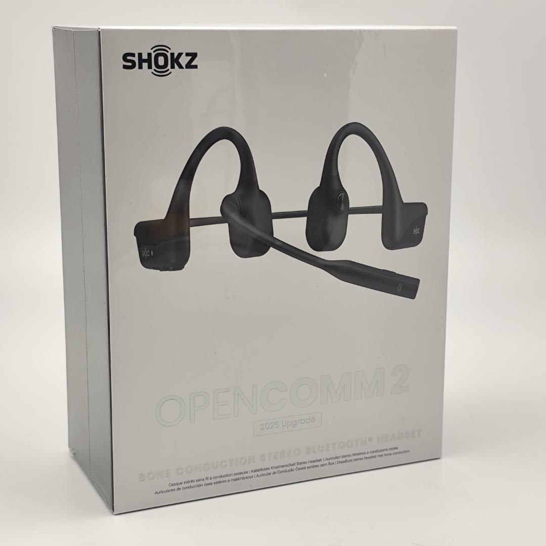 Shokz OpenComm2 骨伝導 ビジネスワイヤレスイヤホン ブラック
