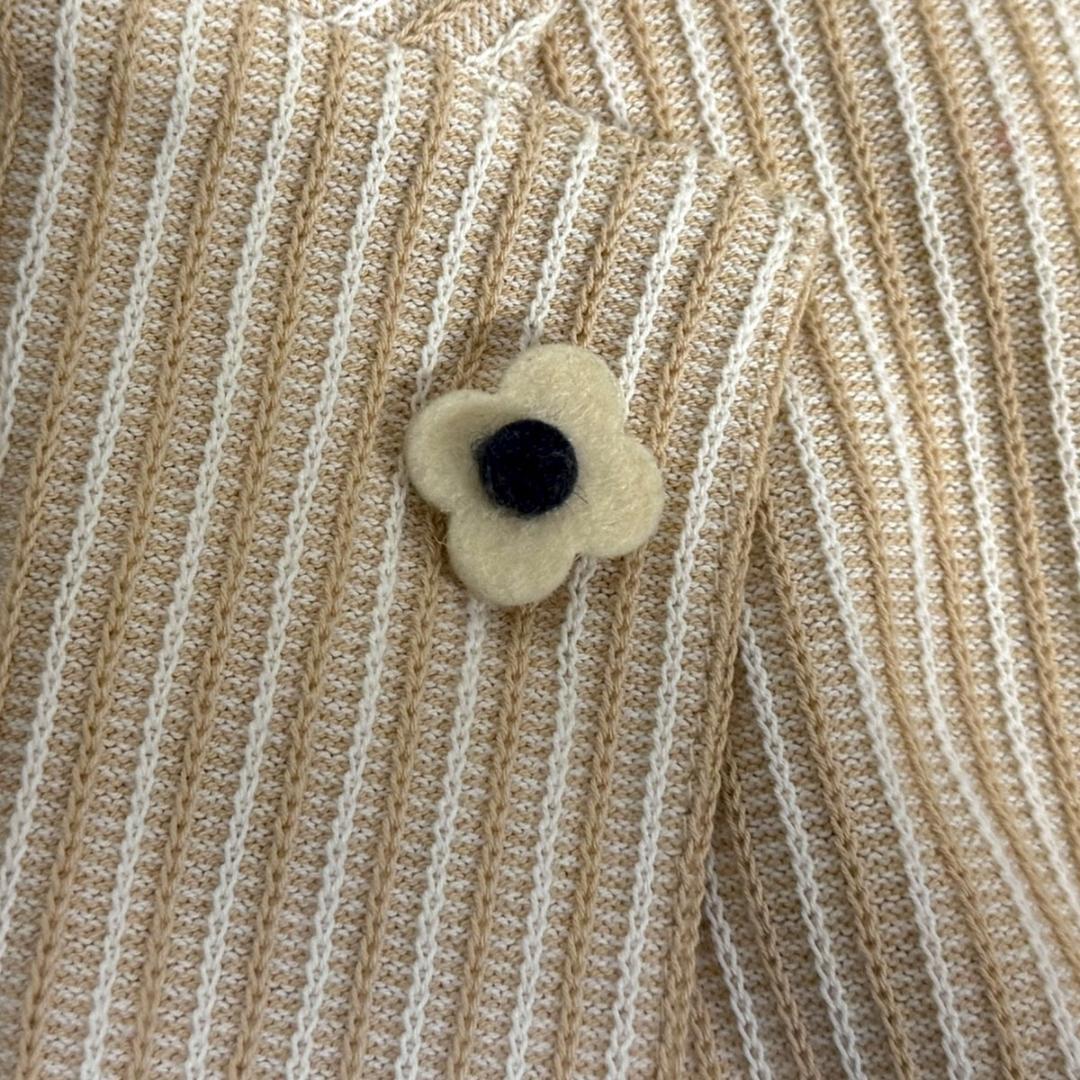 J7435 超美品 ラルディーニ ストレッチニットジャケット ベージュ M