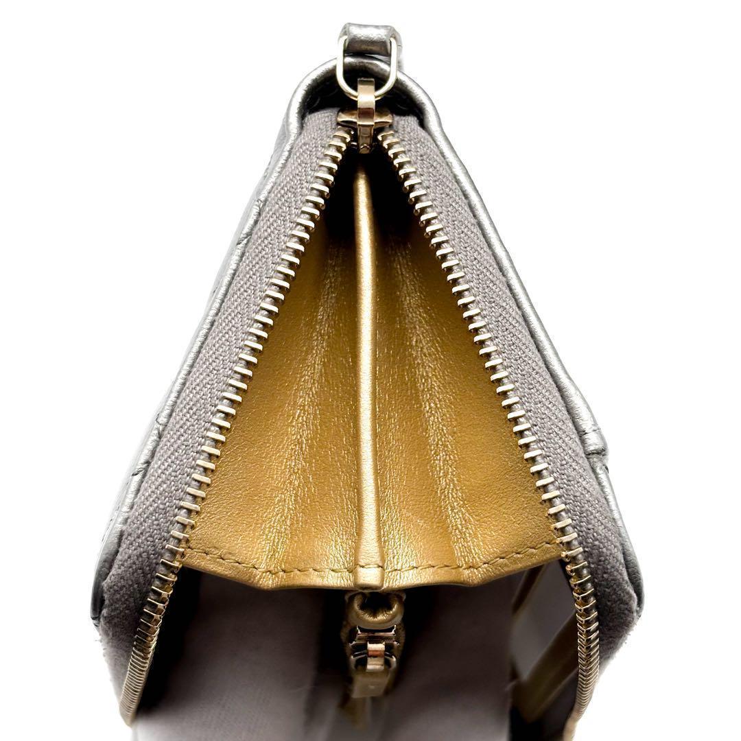 【超極美品✨】シャネル 財布 マトラッセ ラウンドジップ ミディアム