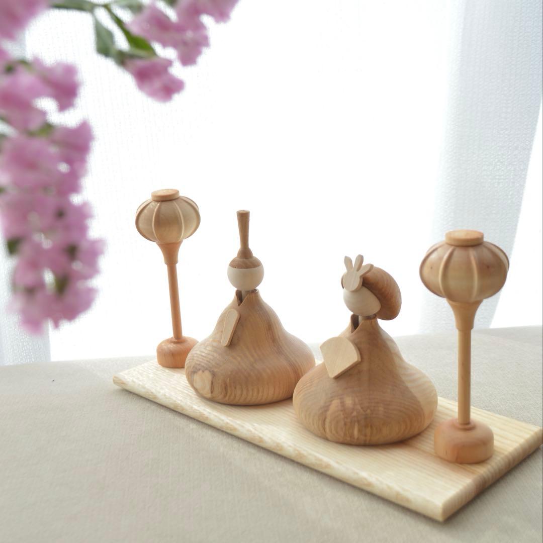 【新品正規品】木製雛人形-Fleur-コンパクト ナチュラル 北欧風 初節句