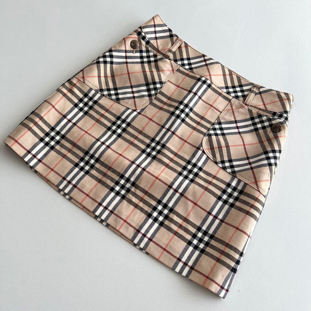 美品✨バーバリー ブルーレーベル ノバチェック ミニスカート ベージュ 36