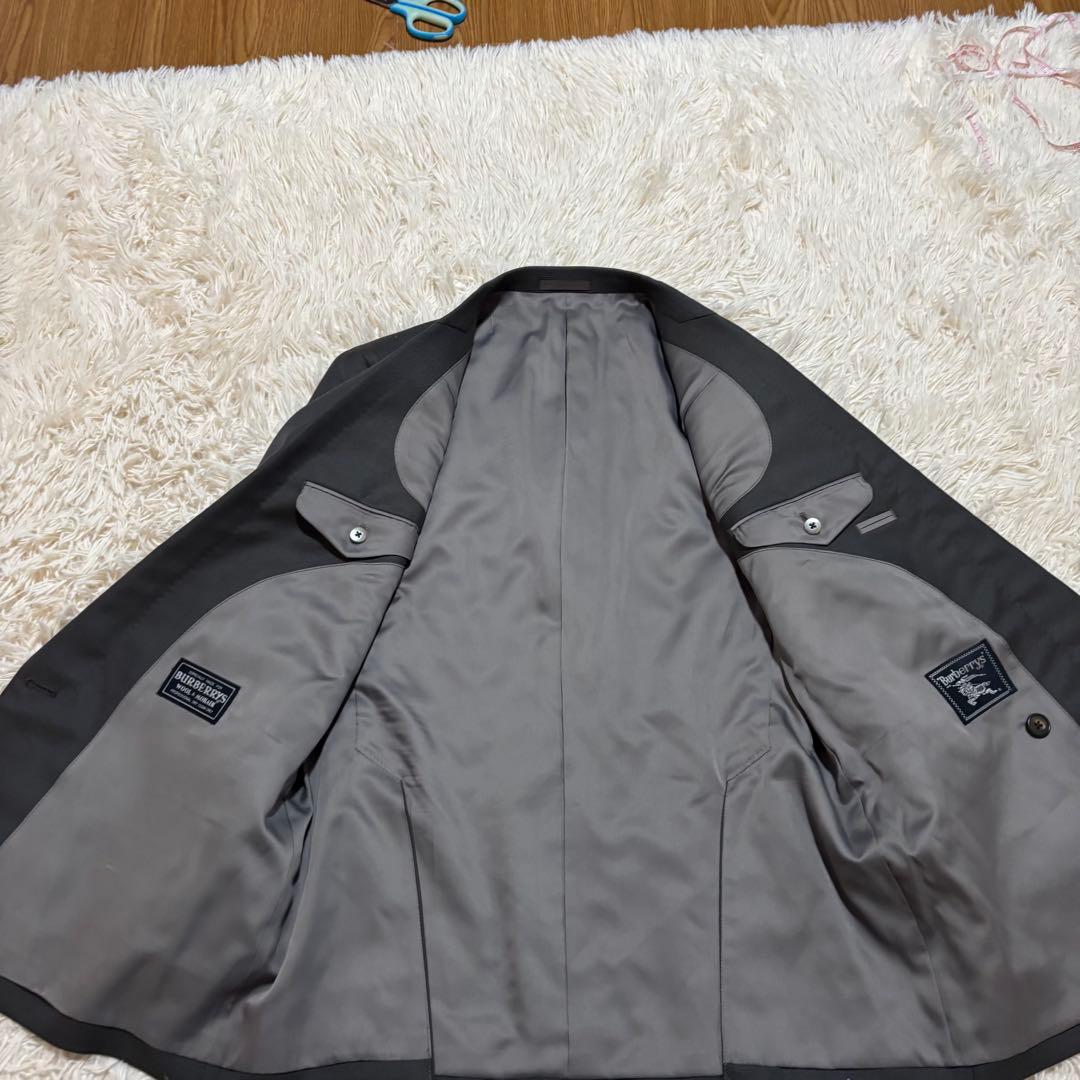美品 バーバリー ダブル スーツ セットアップ ウール&モヘア メタルボタン