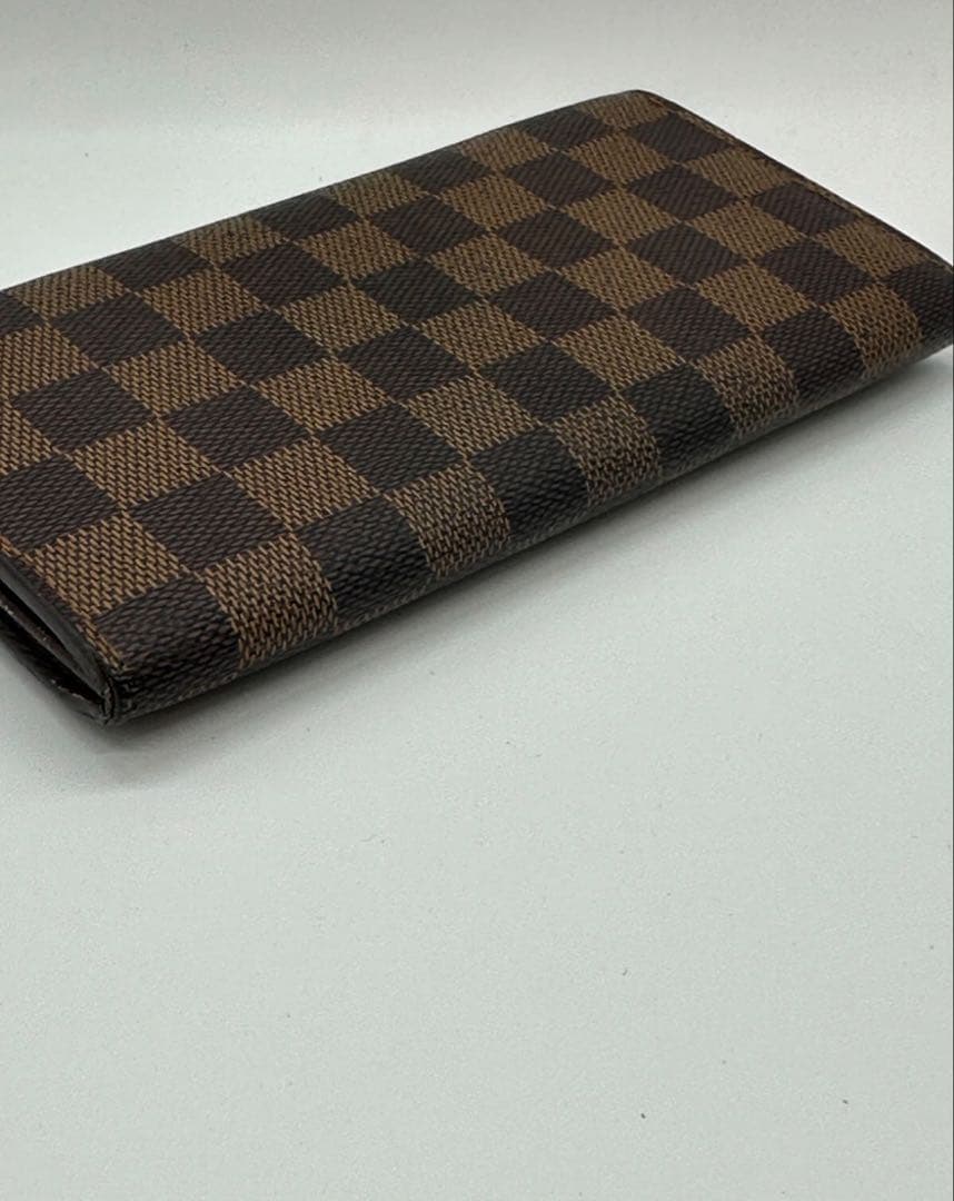 超美品 ルイヴィトン ダミエ エベヌ ポルトフォイユ サラ 財布 10カード 茶