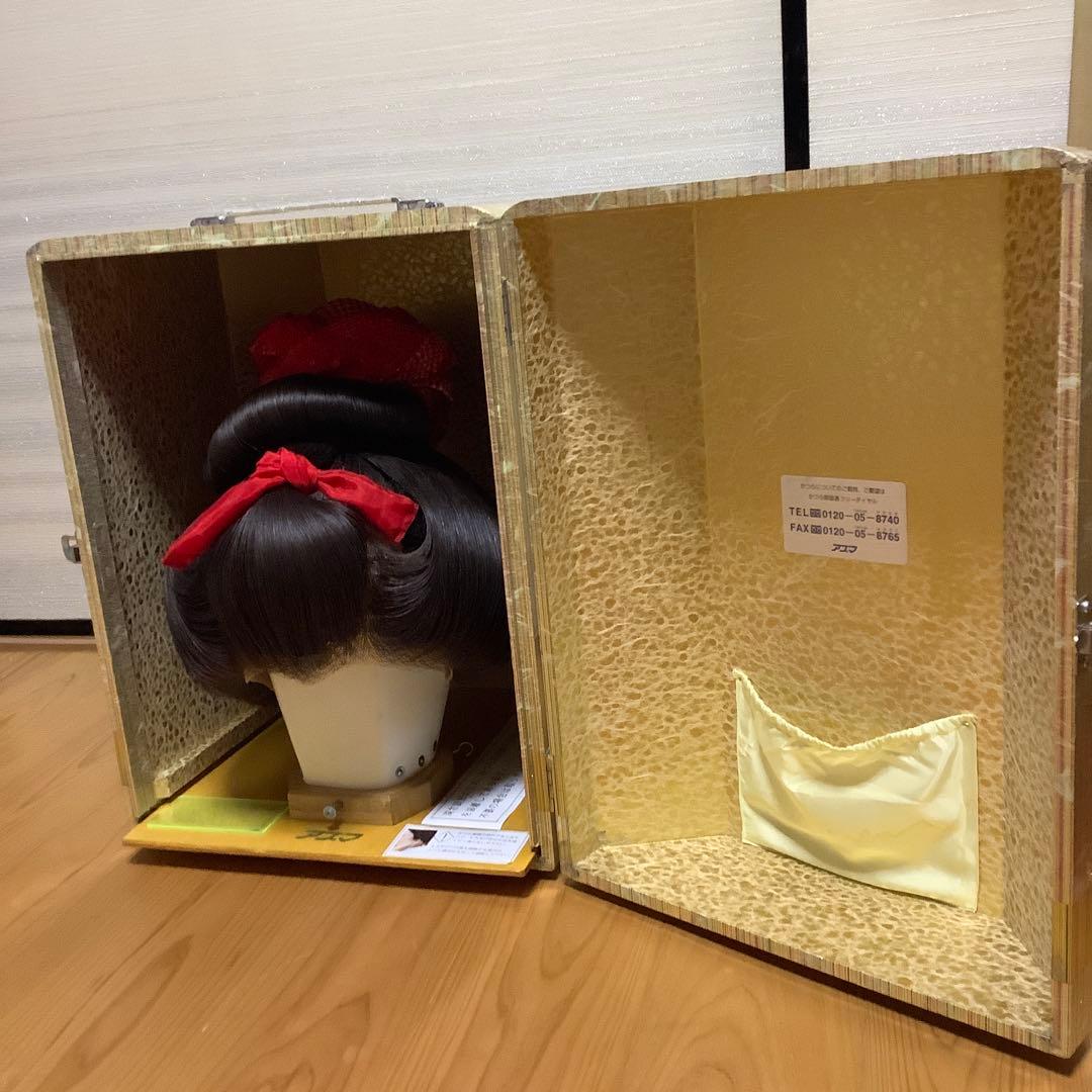 結い綿かつら　中古かつら、舞踊かつら　ケース付き