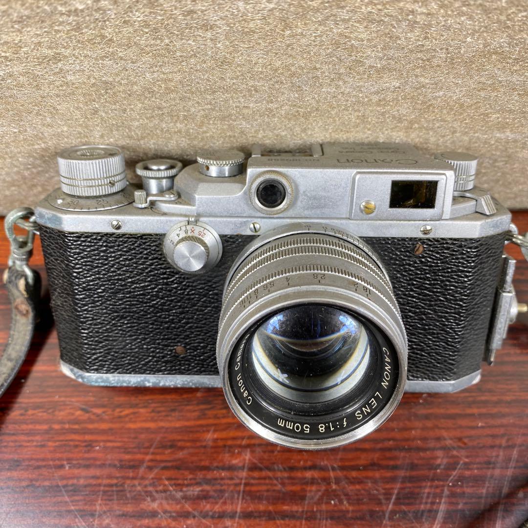 キャノン フィルムカメラ No.160288レザーケース付動作未確認 ジャンク品