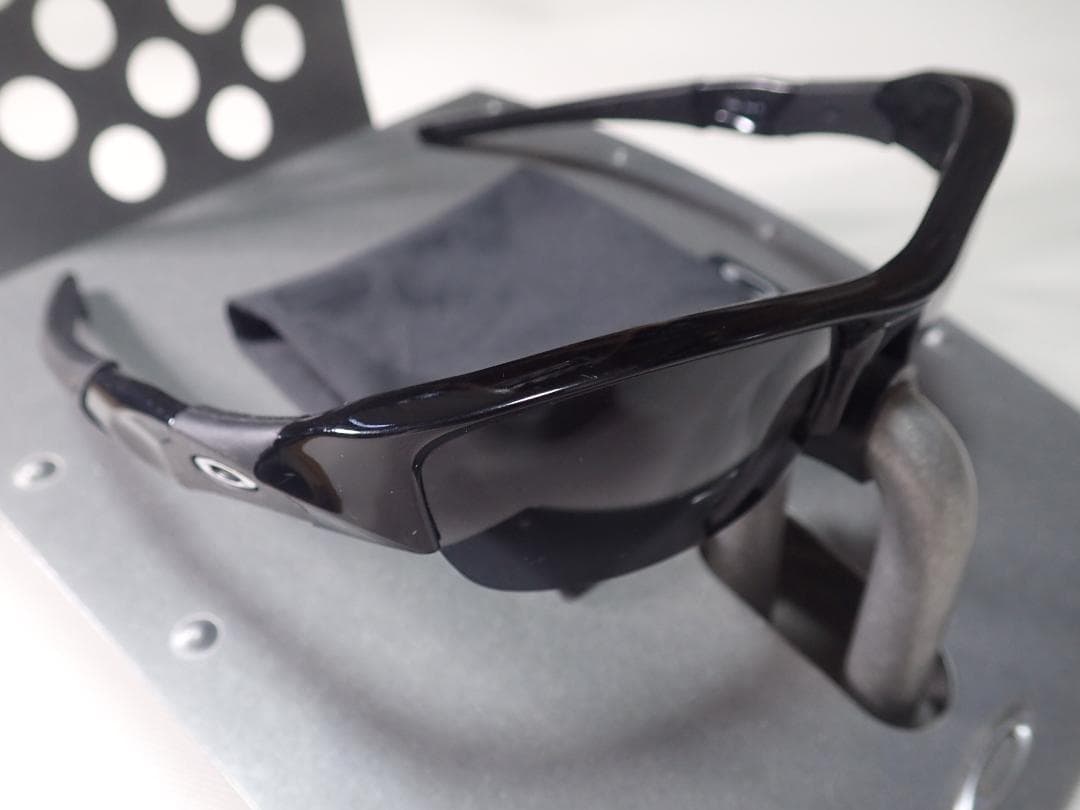 美品 オールブラック フラックジャケット 新品 偏光レンズ オークリー