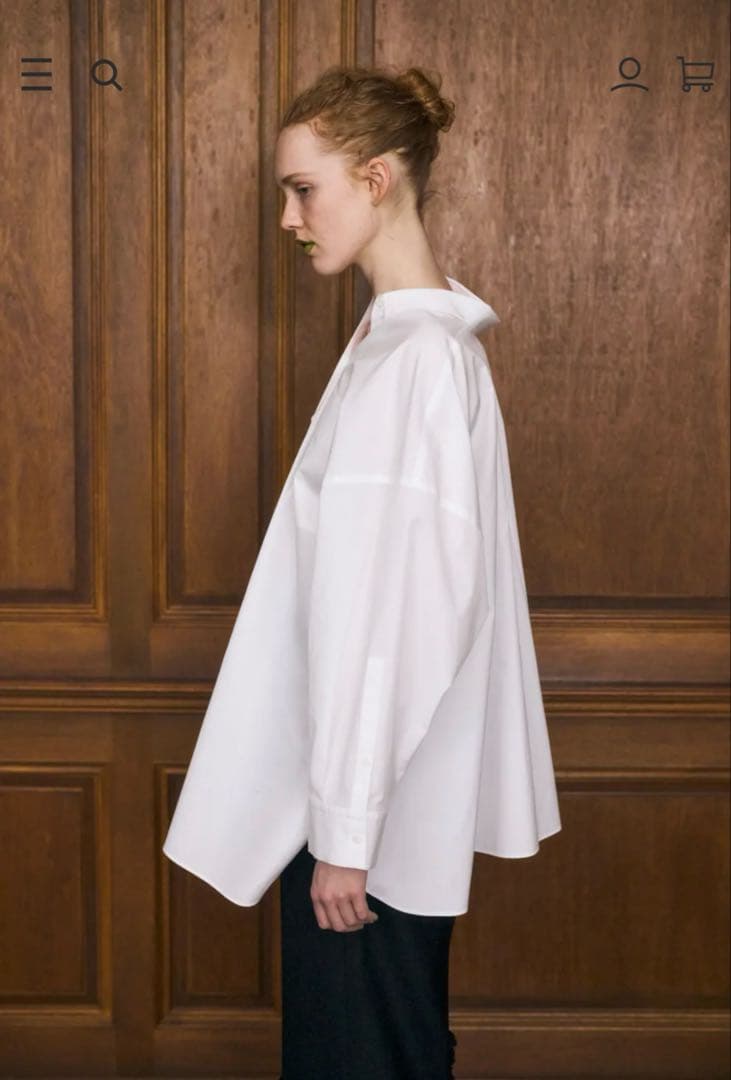 ENFOLD オーバーサイズシャツ 青 新品タグ付き