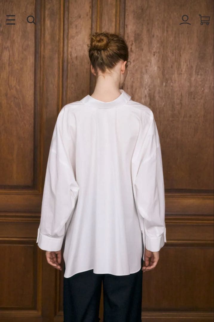 ENFOLD オーバーサイズシャツ 青 新品タグ付き