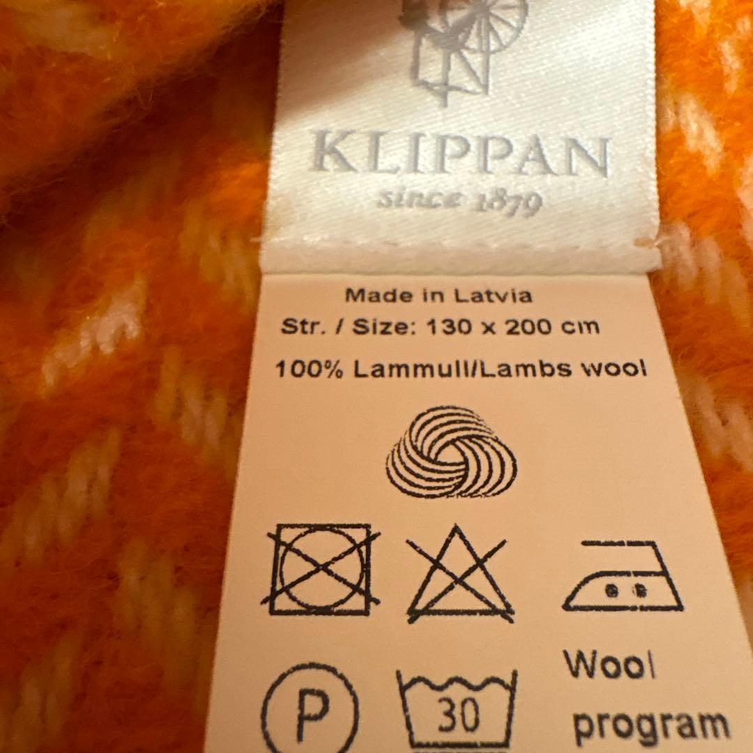 クリッパン　ブランケット　ポルカ　オレンジ