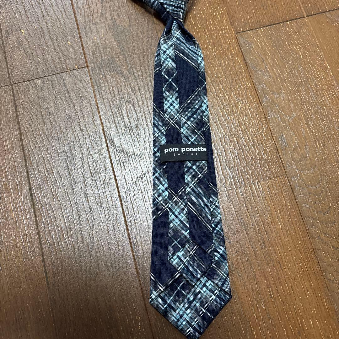 ポンポネットジュニアM（150）ネイビー チェック柄 スーツ・ブレザー セット