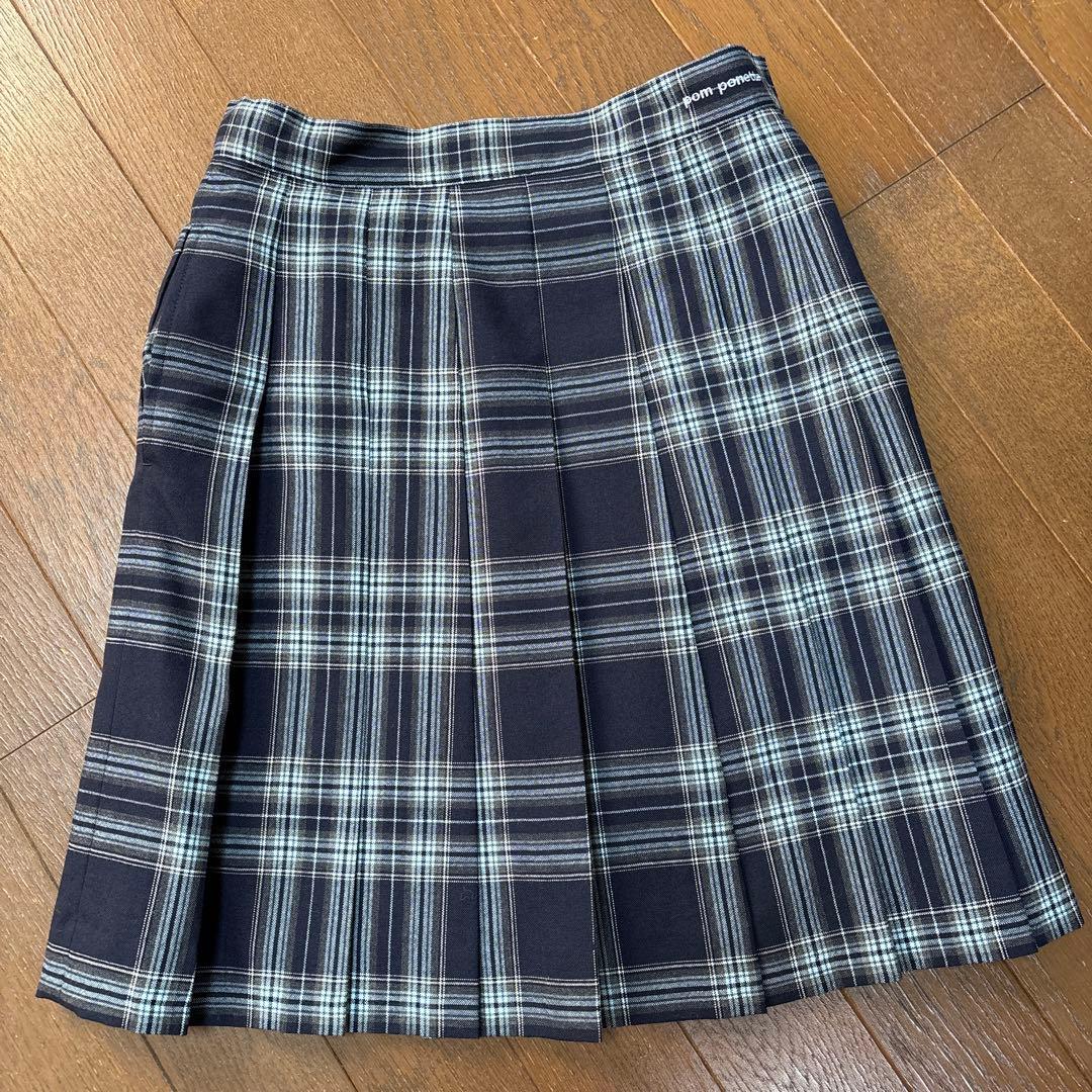 ポンポネットジュニアM（150）ネイビー チェック柄 スーツ・ブレザー セット