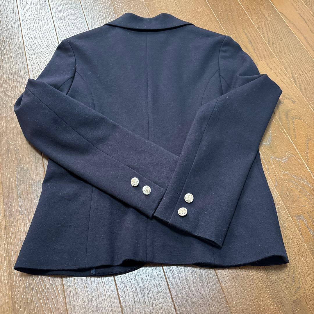 ポンポネットジュニアM（150）ネイビー チェック柄 スーツ・ブレザー セット