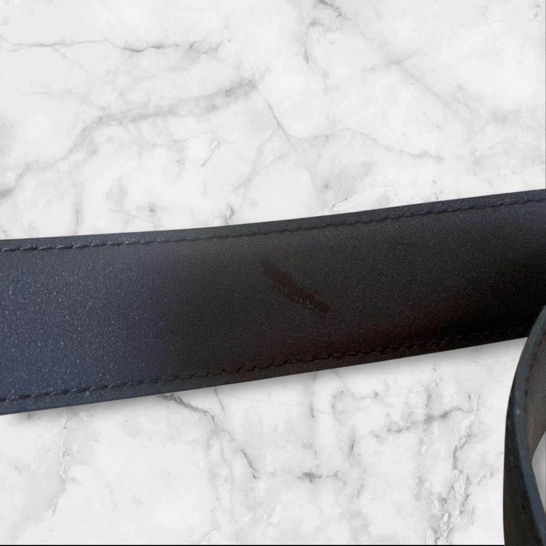 Celine セリーヌ 馬車金具　レザー ベルト ブラック ゴールドバックル