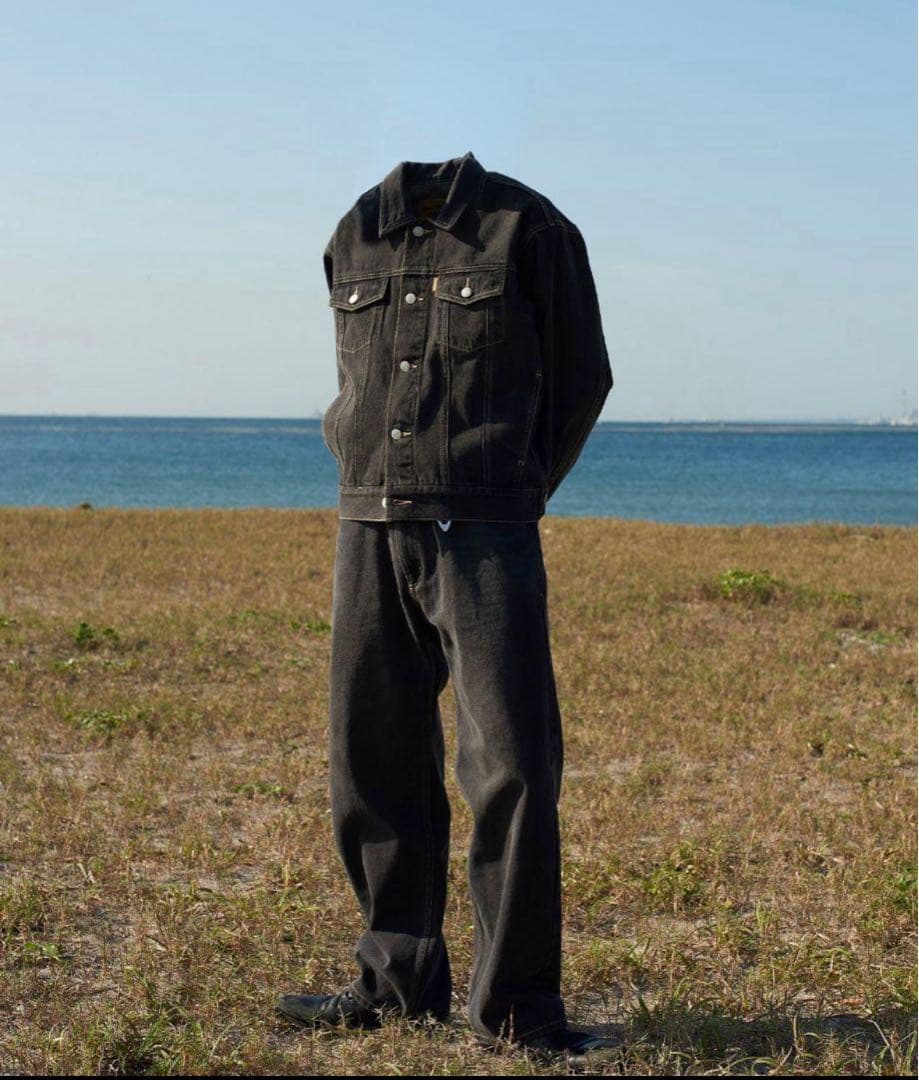 【完売品】BELVET【Washed Black Denim Jacket]