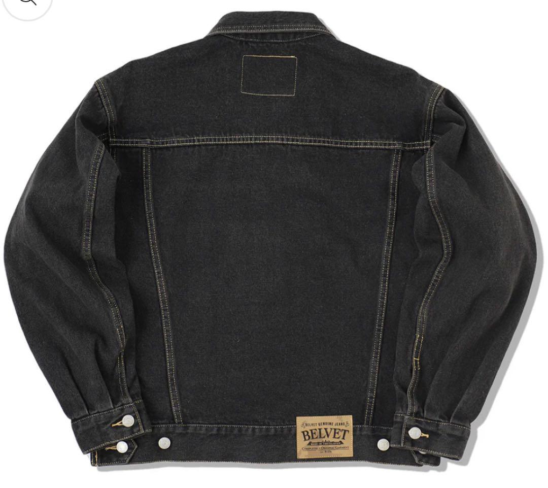 【完売品】BELVET【Washed Black Denim Jacket]