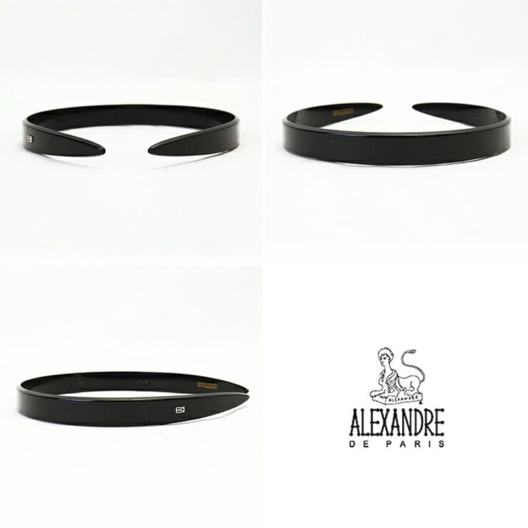 アレクサンドルドゥパリ アセテート　カチューシャ　1.5cm幅　黒　新品未使用