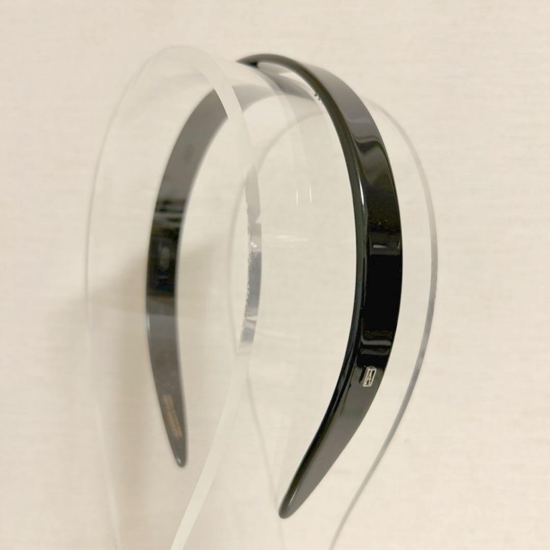 アレクサンドルドゥパリ アセテート　カチューシャ　1.5cm幅　黒　新品未使用