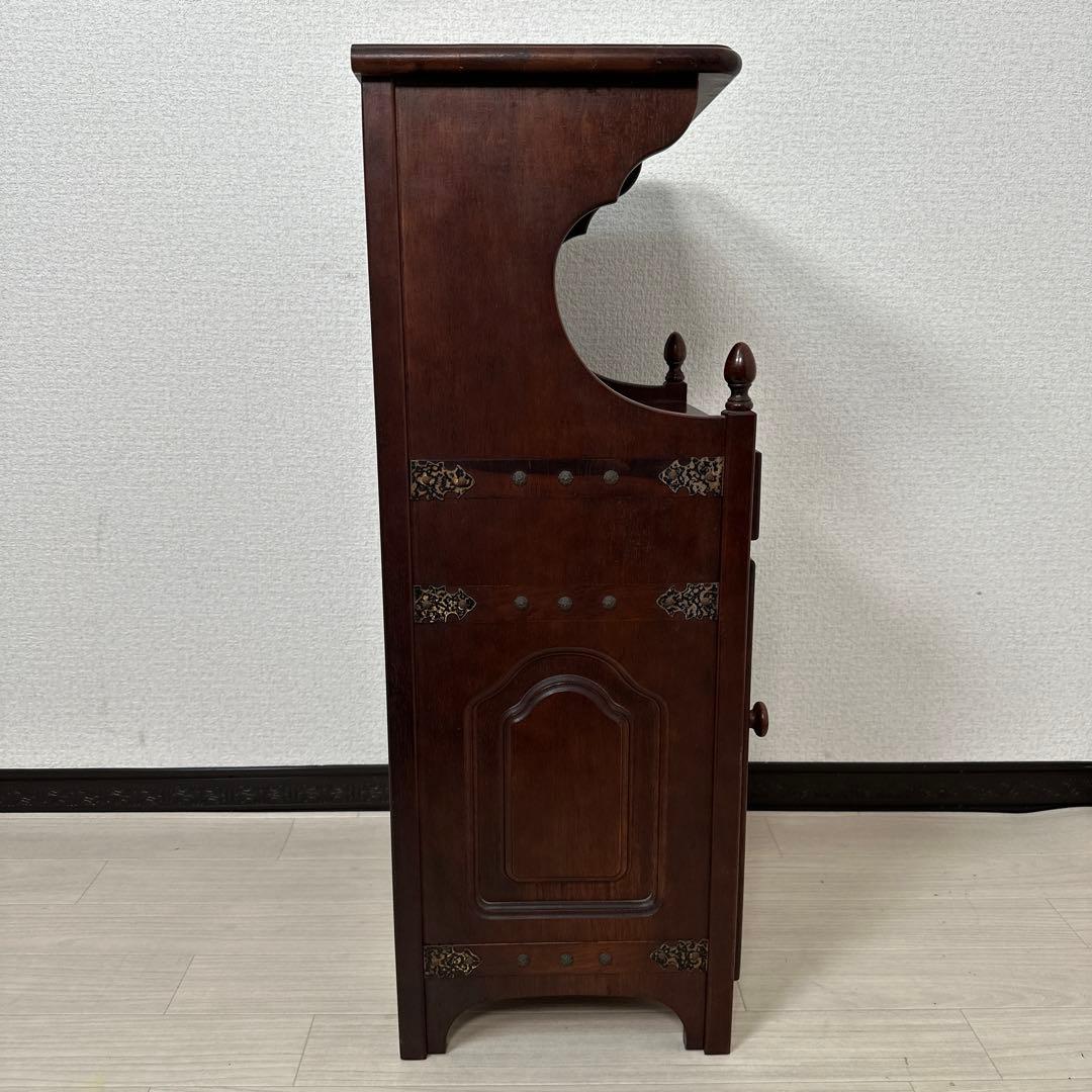 80's カリモク 電話台 TEL台 花台 キャビネット ビンテージ ※i4※